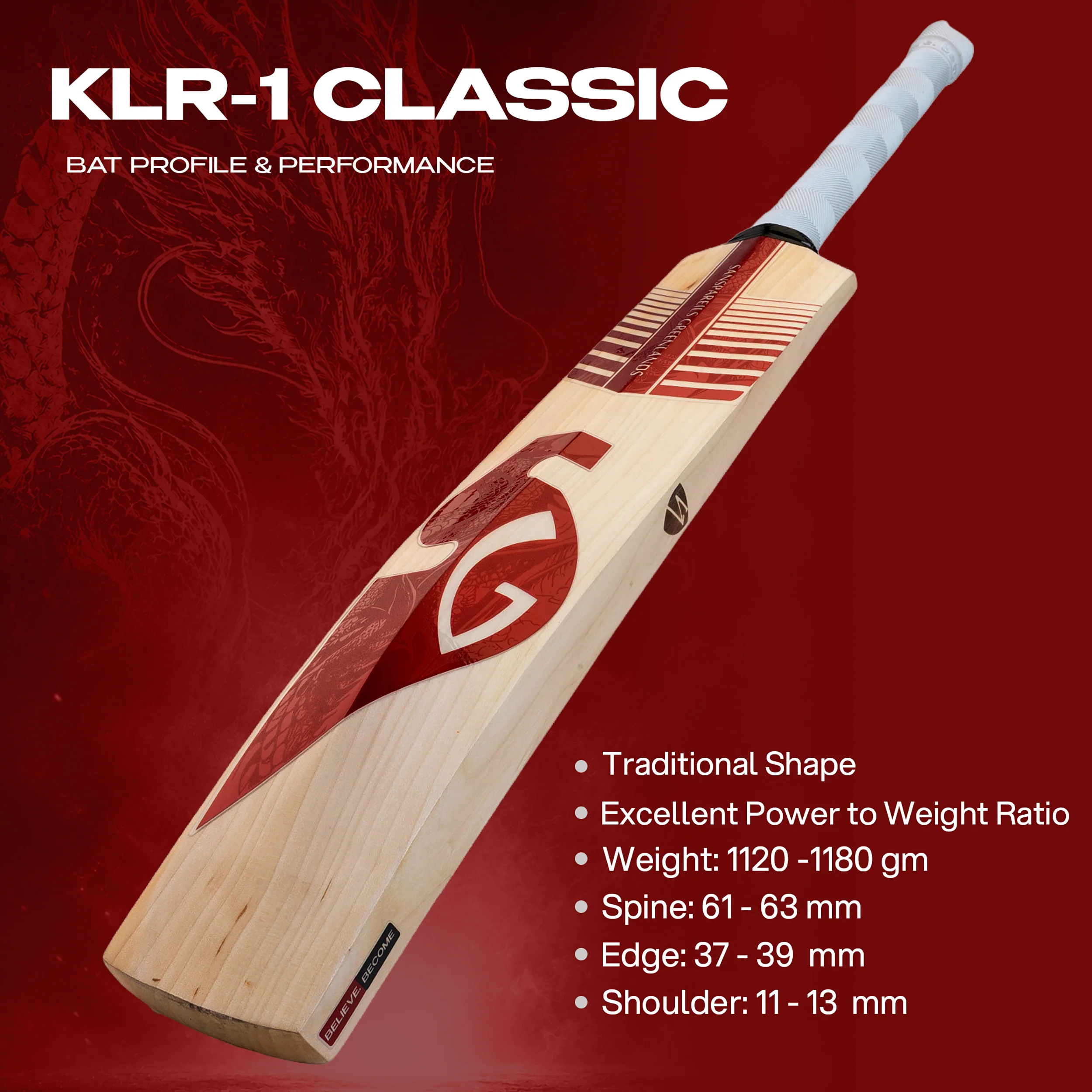 SG KLR1 Cricket Bat - Image 6