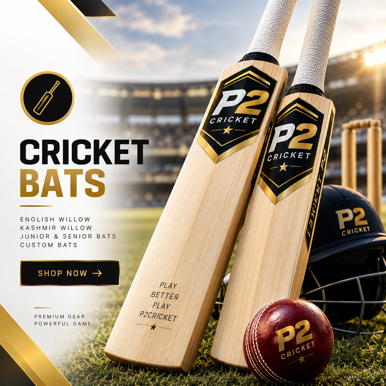 Premium cricket bats at P2Cricket